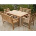 Warwick Teak Bench Rectangular Patio Dining Set