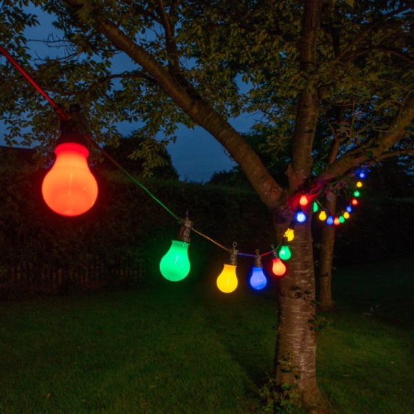 20 Multi Coloured Pro LED Festoon Lights - Connectable