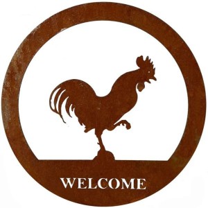 Cockerel Welcome Wall Art