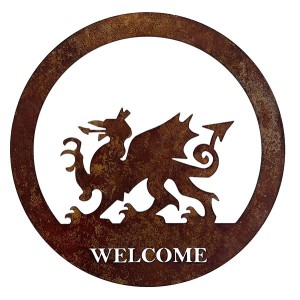 Welsh Dragon Welcome Wall Art