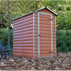 Palram Skylight 4 x 6 Plastic Shed - Amber