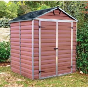 Palram Skylight 6 x 5 Plastic Shed - Amber