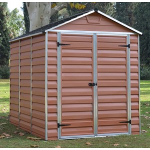 Palram Skylight 6 x 8 Plastic Shed - Amber