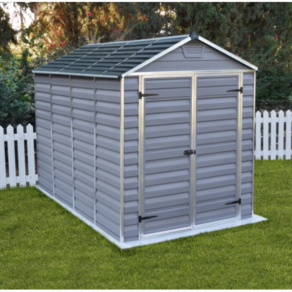 Palram Skylight 6 x 10 Plastic Shed - Grey