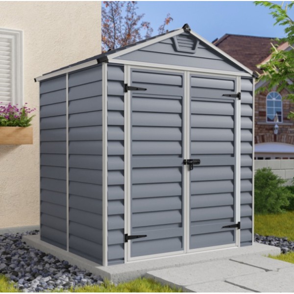 Palram Skylight 6 x 5 Plastic Shed - Grey