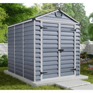 Palram Skylight 6 x 8 Plastic Shed - Grey