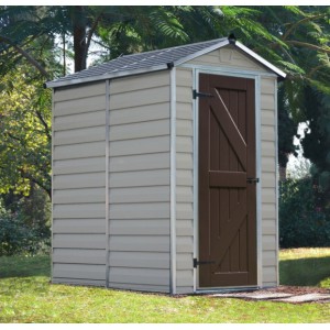 Palram Skylight 4 x 6 Plastic Shed - Tan