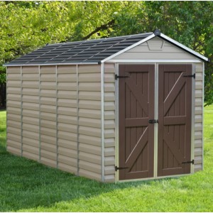 Palram Skylight 6 x 12 Plastic Shed - Tan