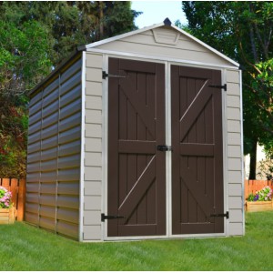 Palram Skylight 6 x 8 Plastic Shed - Tan