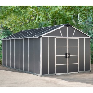 Palram Yukon 11 x 17.2 Plastic Shed - Grey