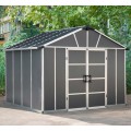 Palram Yukon 11 x 9 Plastic Shed - Grey