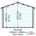 Maulden 10 x 10 Log Cabin with Veranda