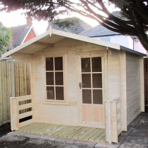 Maulden 8 x 8 Log Cabin with Veranda