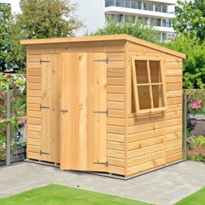 Shiplap 7 x 5 Double Door Pent Shed