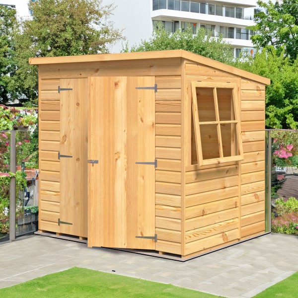 Shiplap 7 x 5 Double Door Pent Shed