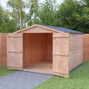 Overlap 8 x 10 Double Door Shed Without Windows