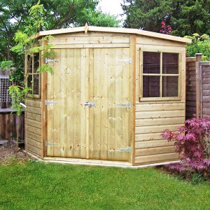 Corner 8 x 8 Pressure Treated Shed