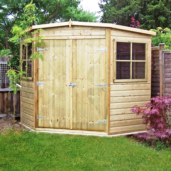 Corner 8 x 8 Pressure Treated Shed