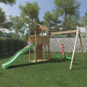 Boomer Pressure Treated Climbing Frame with Swings and Slide