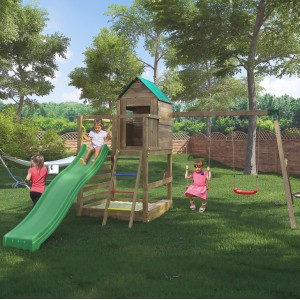 Jarcas Pressure Treated Playfort with Swings and Slide