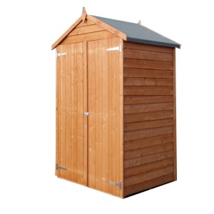 Overlap 4 x 3 Pressure Treated Double Door Apex Shed