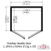 Overlap 4 x 3 Pressure Treated Double Door Apex Shed