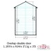 Overlap 4 x 3 Pressure Treated Double Door Apex Shed