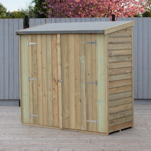 Overlap 6 x 3 Pressure Treated Double Door Pent Shed
