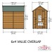 Overlap 4 x 6 Pressure Treated Apex Shed