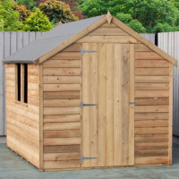 Overlap 6 x 8 Pressure Treated Apex Shed With Windows