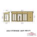 Lela 16 x 4 Summerhouse with Storage Shed