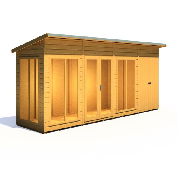 Lela 16 x 4 Summerhouse with Storage Shed