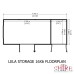 Lela 16 x 6 Summerhouse with Storage Shed