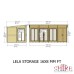Lela 16 x 8 Summerhouse with Storage Shed