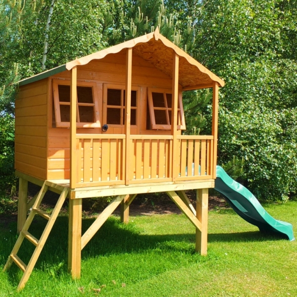 Stork and Platform Playhouse with Slide