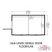 Lewis 6 x 10 Single Door Shed