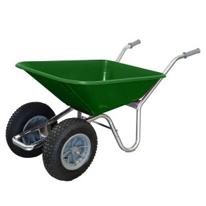 County Clipper Twin Wheel Wheelbarrow - Green
