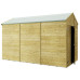 Tongue & Groove 12 x 6 Double Door Apex Shed - No Windows