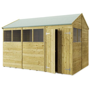 Tongue & Groove 12 x 8 Double Door Apex Shed