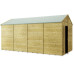 Tongue & Groove 16 x 8 Double Door Apex Shed - No Windows
