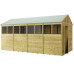 Tongue & Groove 16 x 8 Double Door Apex Shed