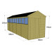 Tongue & Groove 20 x 6 Double Door Apex Shed