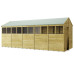 Tongue & Groove 20 x 8 Double Door Apex Shed