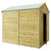 Tongue & Groove 8 x 6 Double Door Apex Shed - No Windows