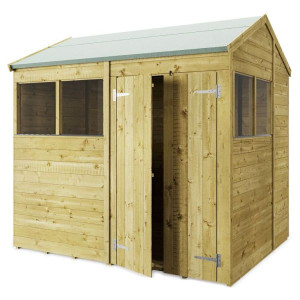 Tongue & Groove 8 x 6 Double Door Apex Shed