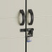 Modernist Double Door Storage Shed 6 x 5 - Peppercorn & Black