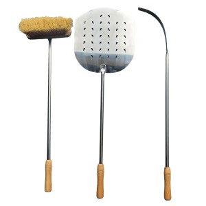 Long Handled Stainless Steel Pizza Oven Tool Set (3 Piece)