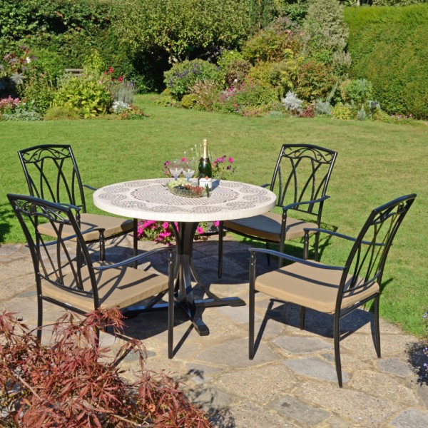 Mosaic garden table 110cm sale