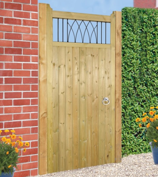 Tall deals wooden gate