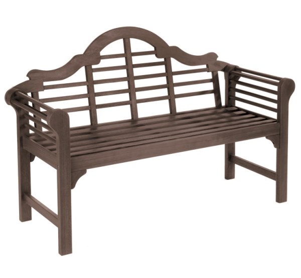 Lutyens Hardwood Garden Bench Woodland Grey